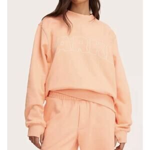Women's Mockneck Pullover Sweatshirt - Parke x Target Peach Orange L/XL In Hand